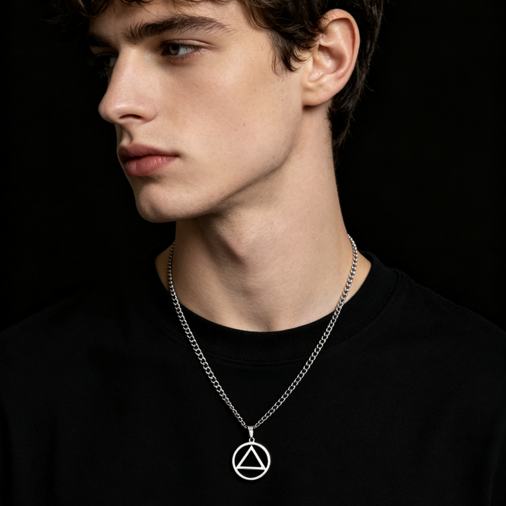 High-End Necklace Pendant Hip Hop Rock Stainless Steel Necklace Simple and Versatile Jewelry Clavicle Chain