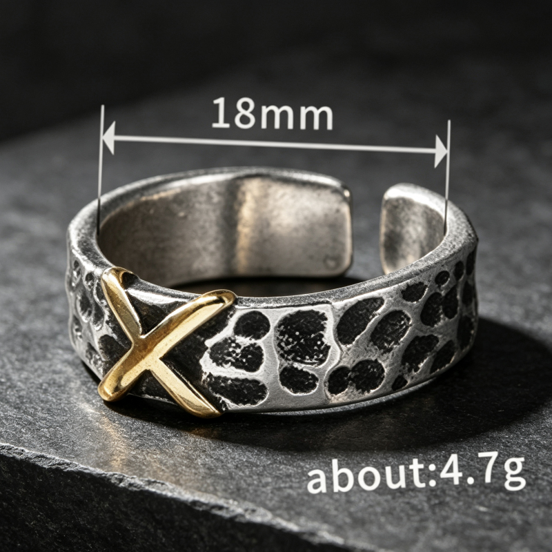 Multi‑Style Open Adjustable Men’s Statement Ring Collection, Vintage Textured Gothic Punk Rings