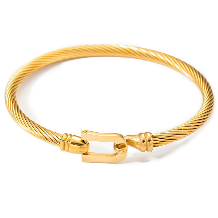 Twisted Cable Wire Bangle Bracelet, Great for Birthday, Christmas Gift &amp; Everyday Wear for Women