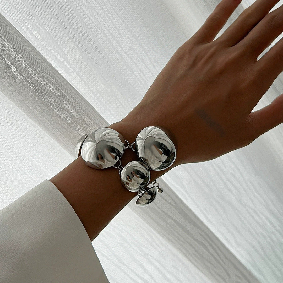 Oversized Dome Jewelry Set, Bold Statement Bib Necklace & Bracelet