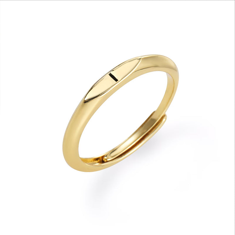 Custom 26 Initial Adjustable Stackable Ring, 14K Gold Dainty Tiny Minimalist Personalized Women Promise Band
