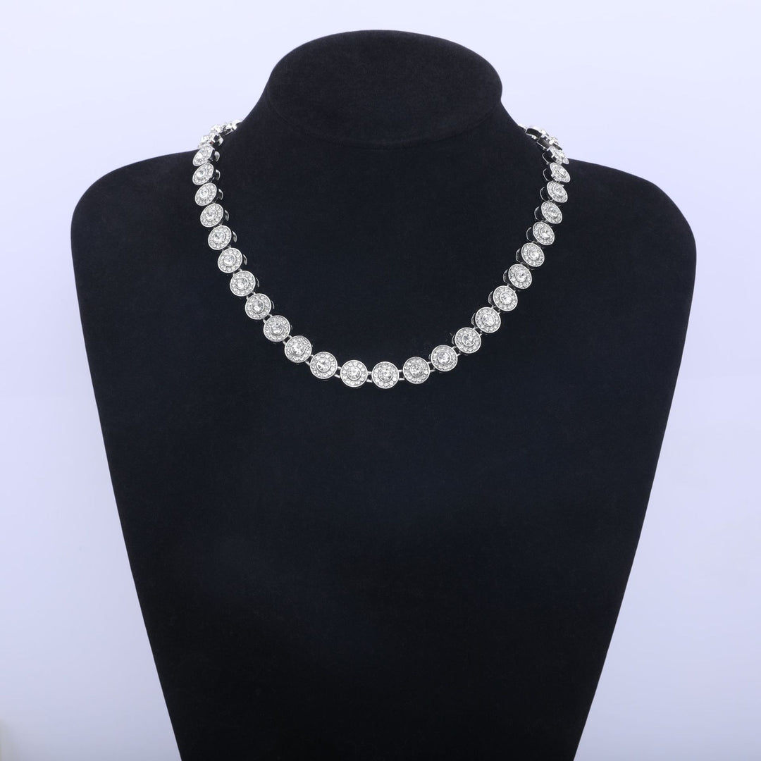 S925 Silver &amp; 14K‑Tone Necklace &amp; Bracelet Jewelry Set, Ideal Gift For Women