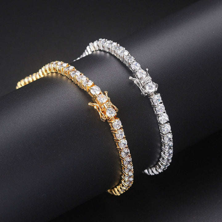 Hollow Heart‑Shaped Diamond Tennis Bracelet(7 inch), 14K Adjustable Link Bracelet for Women