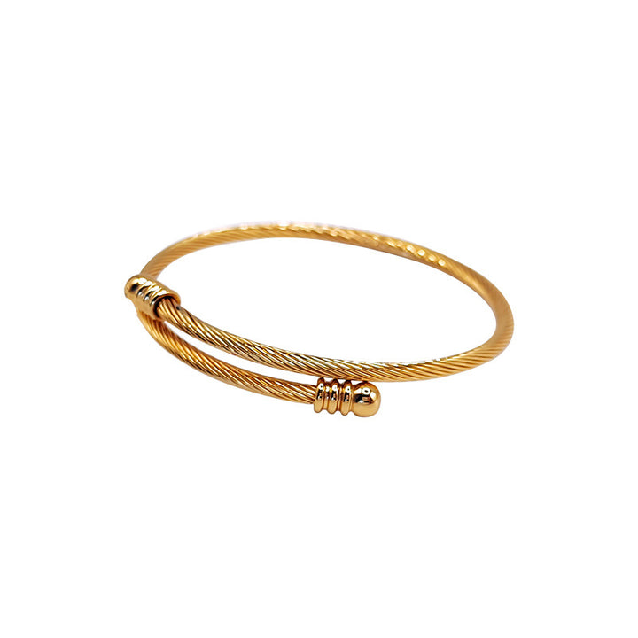 Twisted Cable Wire Bangle Bracelet, Great for Birthday, Christmas Gift &amp; Everyday Wear for Women