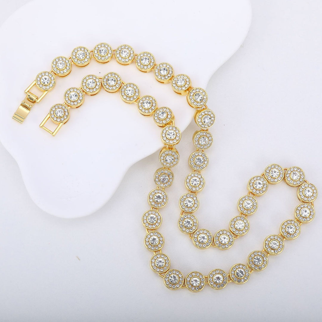 S925 Silver &amp; 14K‑Tone Necklace &amp; Bracelet Jewelry Set, Ideal Gift For Women