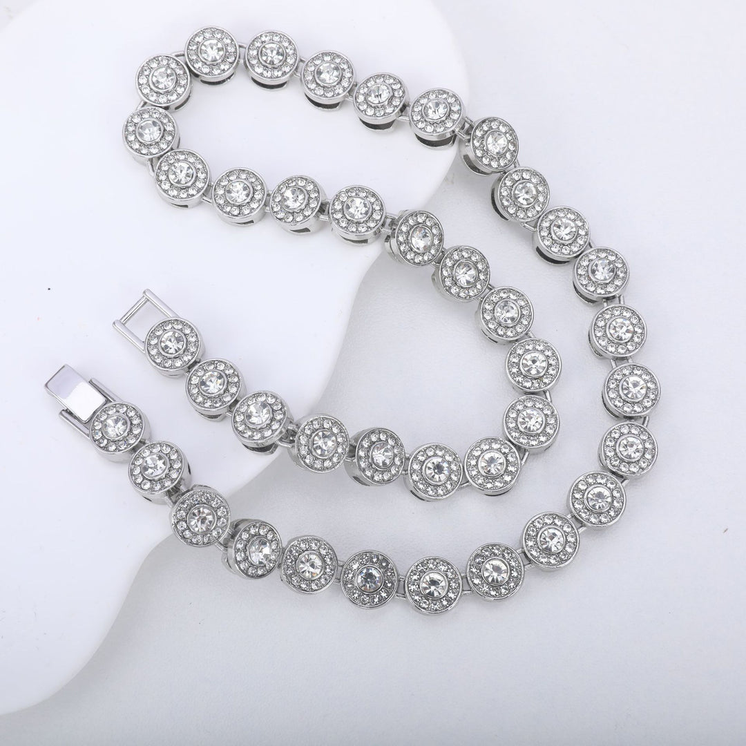 S925 Silver &amp; 14K‑Tone Necklace &amp; Bracelet Jewelry Set, Ideal Gift For Women