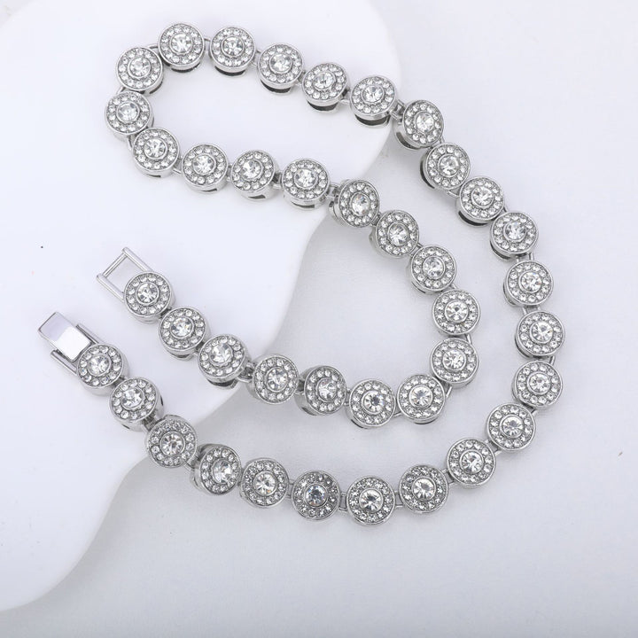 S925 Silver &amp; 14K‑Tone Necklace &amp; Bracelet Jewelry Set, Ideal Gift For Women