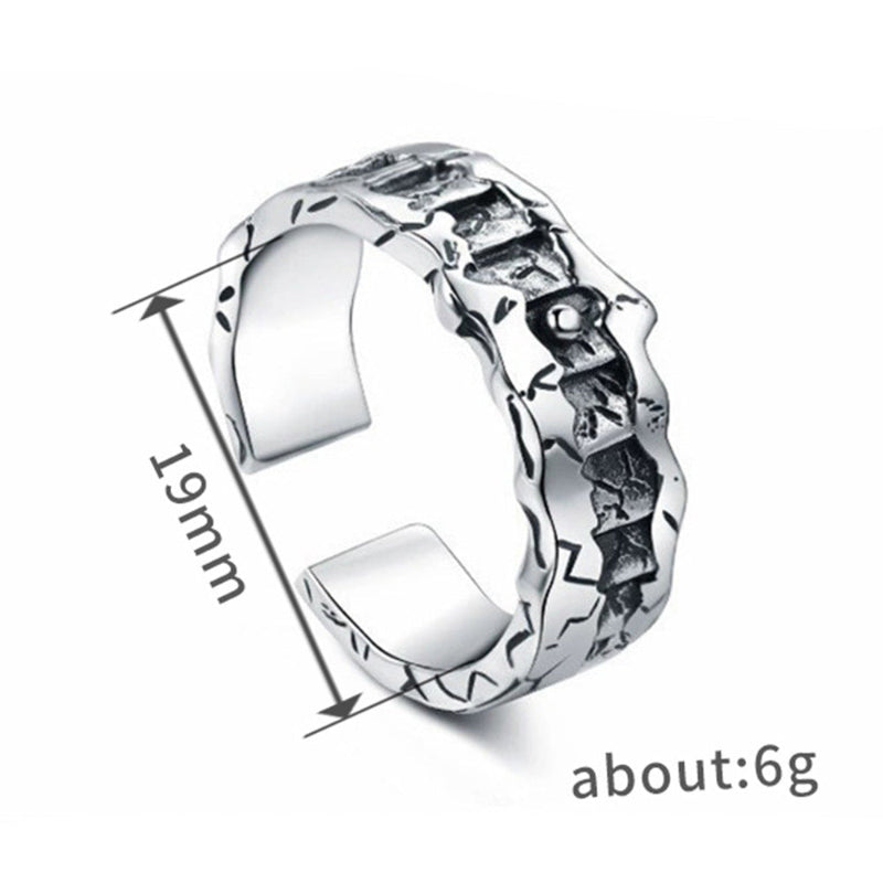 Multi‑Style Open Adjustable Men’s Statement Ring Collection, Vintage Textured Gothic Punk Rings