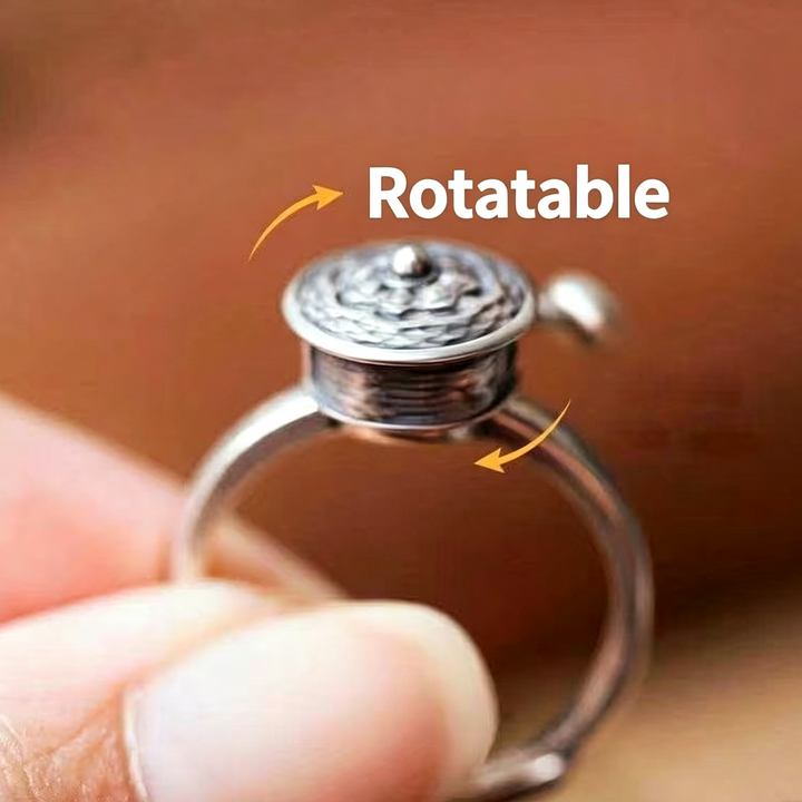 Rotatable Fidget Open Rings, Sunflower Star Moon Diamond Anxiety Relief Rings