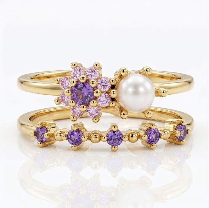 Assorted Stackable Floral &amp; Bow Statement Rings, Open Adjustable Multi Style Rings for Women