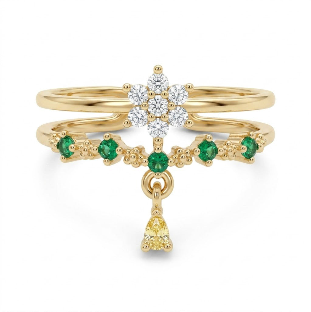 Assorted Stackable Floral &amp; Bow Statement Rings, Open Adjustable Multi Style Rings for Women