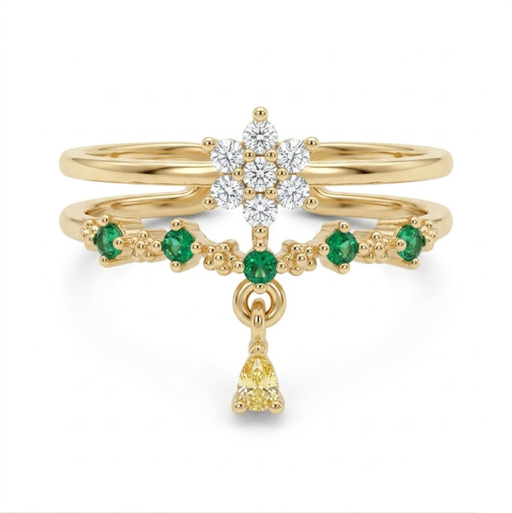 Assorted Stackable Floral &amp; Bow Statement Rings, Open Adjustable Multi Style Rings for Women
