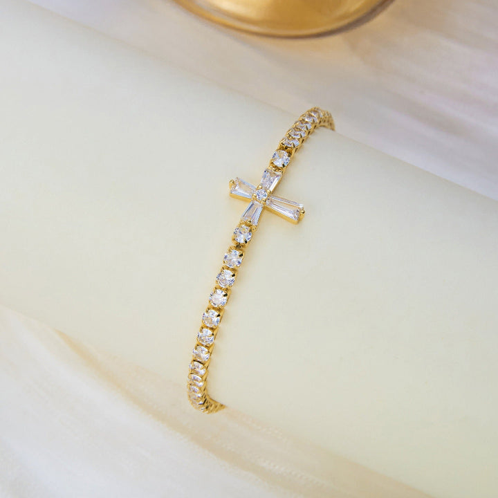 3‑Piece Gold Diamond Bracelet Set, Dainty Stackable Women’s Bracelets