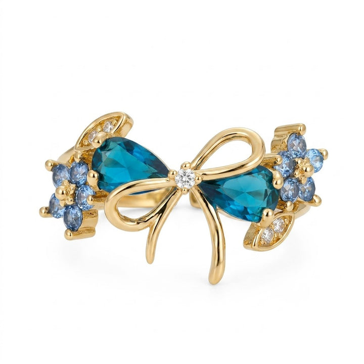 Assorted Stackable Floral &amp; Bow Statement Rings, Open Adjustable Multi Style Rings for Women