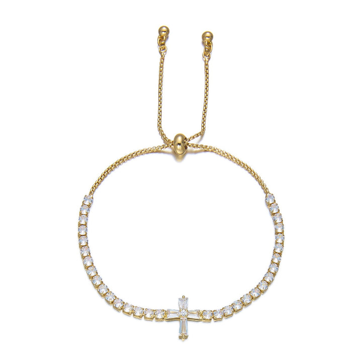 3‑Piece Gold Diamond Bracelet Set, Dainty Stackable Women’s Bracelets