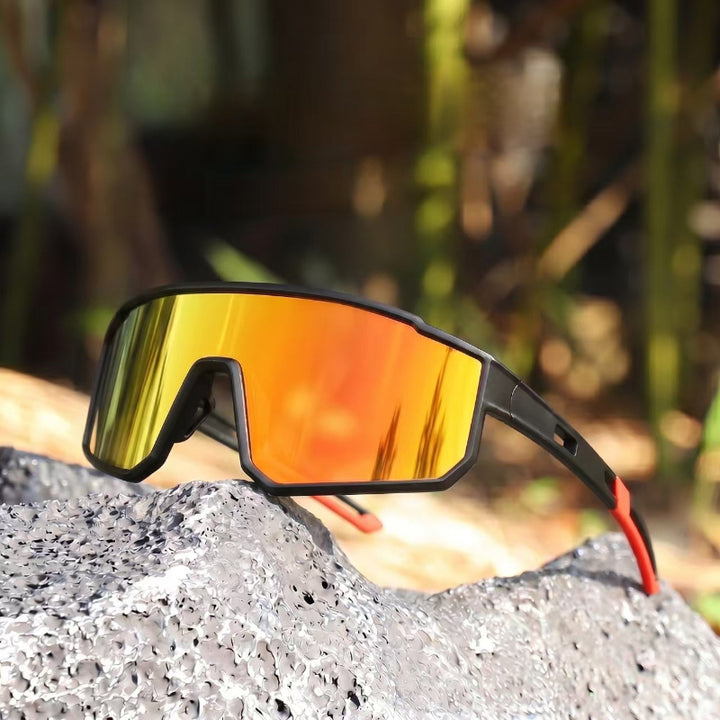 Oversized Wraparound Sports Sunglasses, UV‑Protection Cycling Outdoor Glasses