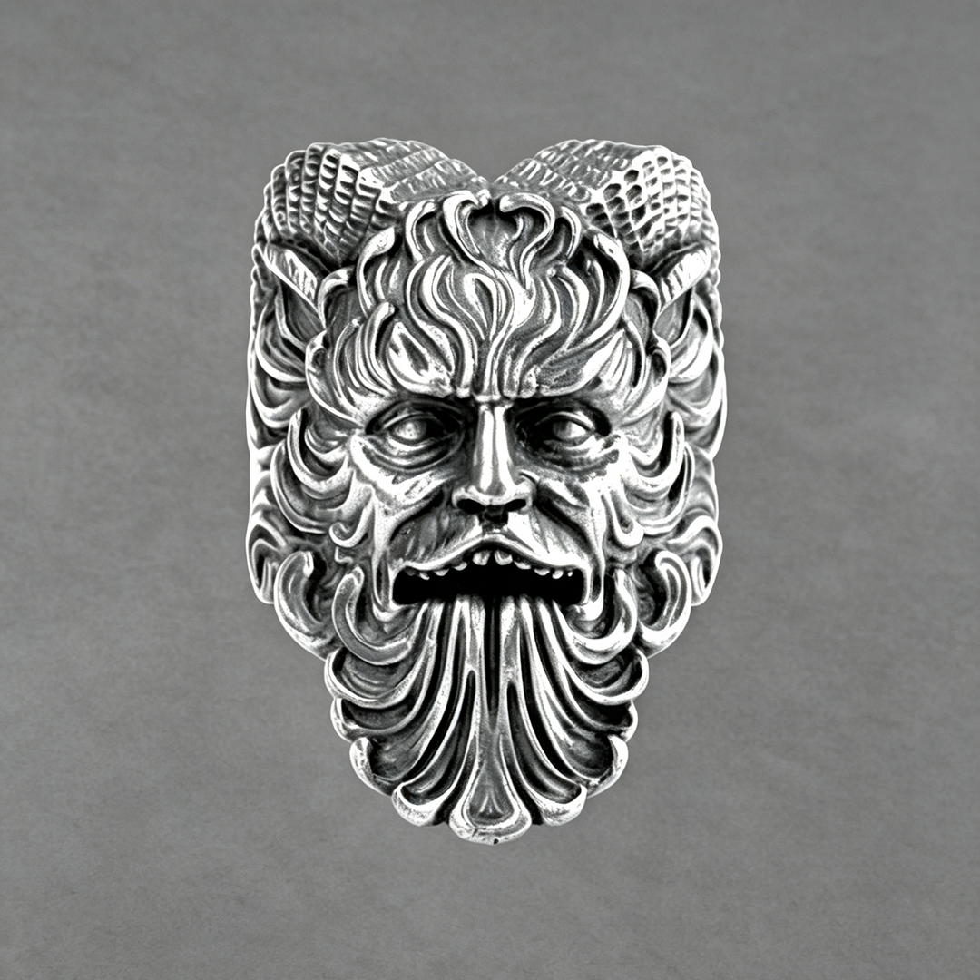 Vintage Goat Head Series Open Adjustable Men’s Rings, Trendy, Distinctive Hip-Hop Ring