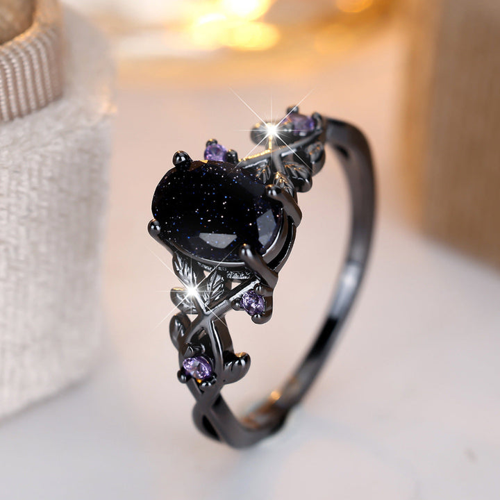 Vine Leaf Couple Ring Set, Gothic Forest Floral Matching His & Hers Promise Wedding Bands