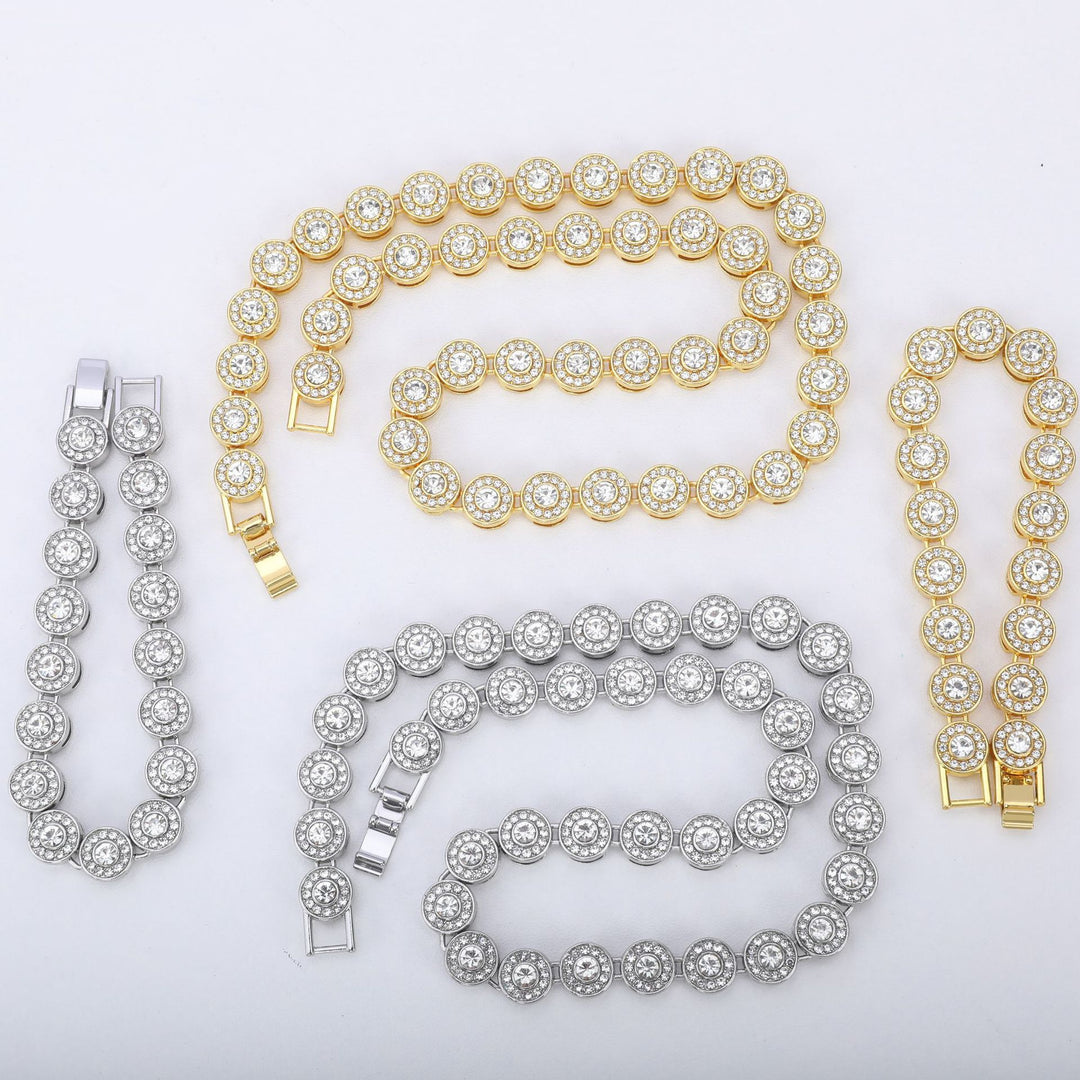 S925 Silver &amp; 14K‑Tone Necklace &amp; Bracelet Jewelry Set, Ideal Gift For Women