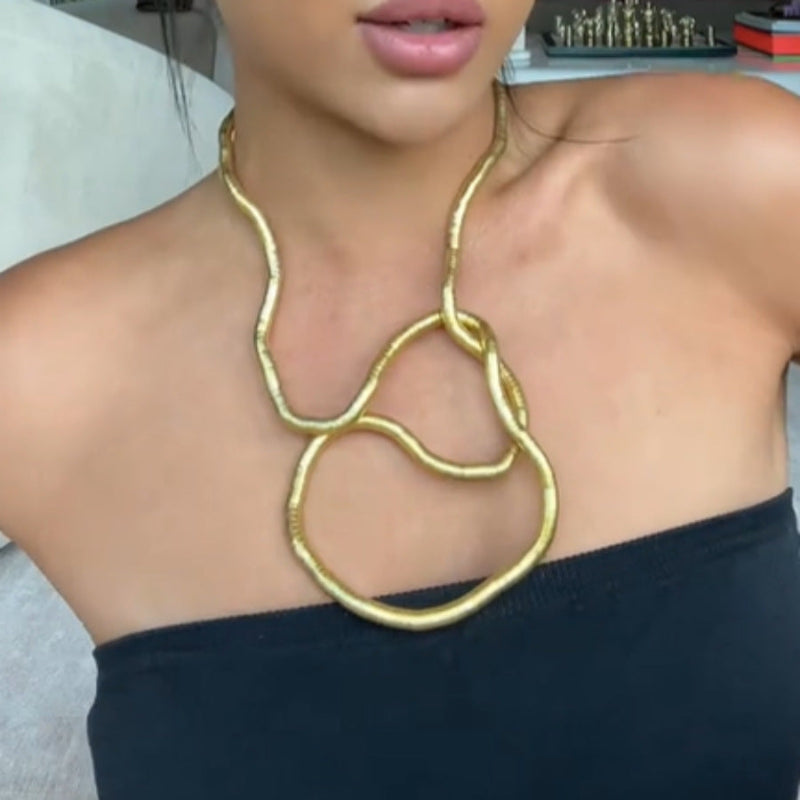 Men's and Women's Punk Hip Hop Style Snake Necklace Collarbone Chain Bracelet Flexible Design