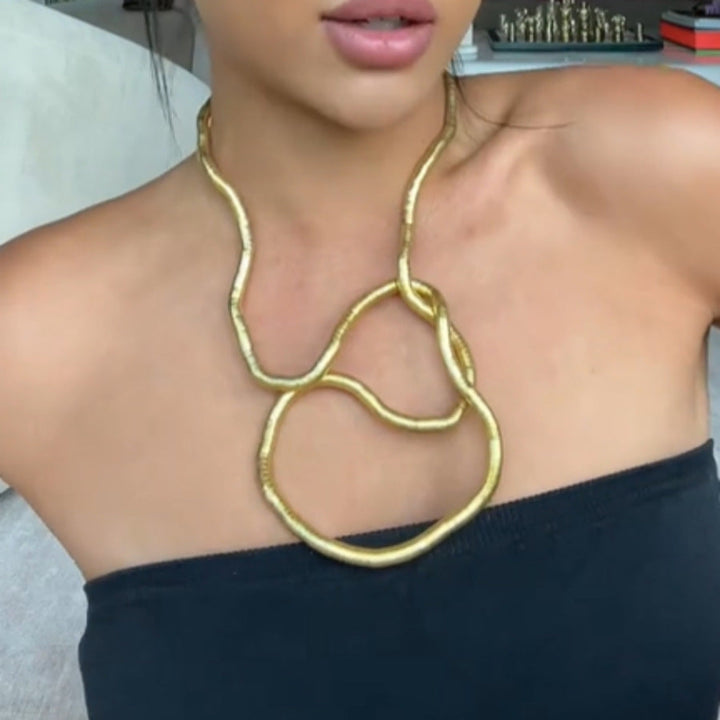 Men's and Women's Punk Hip Hop Style Snake Necklace Collarbone Chain Bracelet Flexible Design