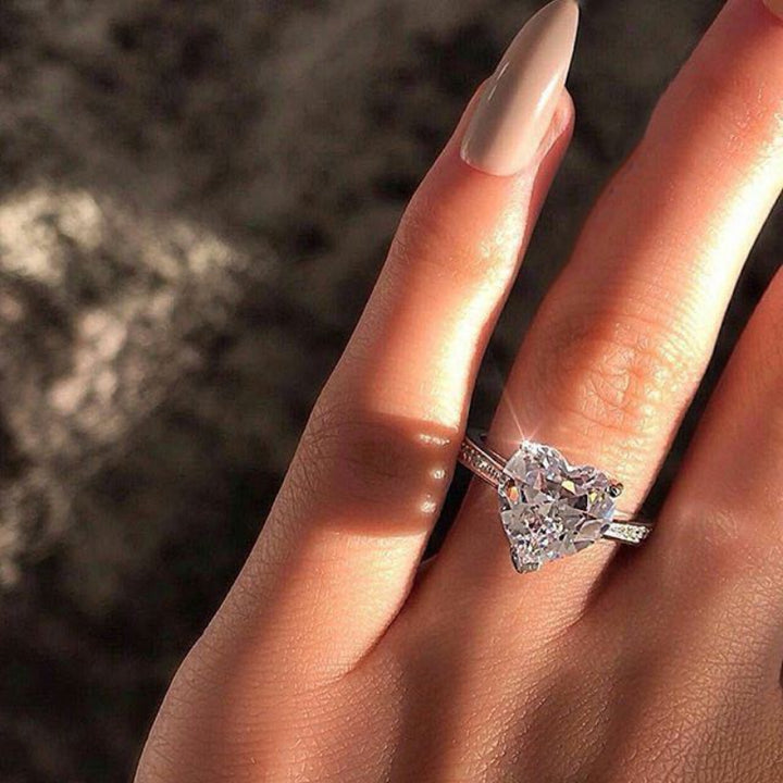 Heart Cut Solitaire Diamond Engagement Ring, Bridal Promise Wedding Ring Luxury Women’s Statement Jewelry