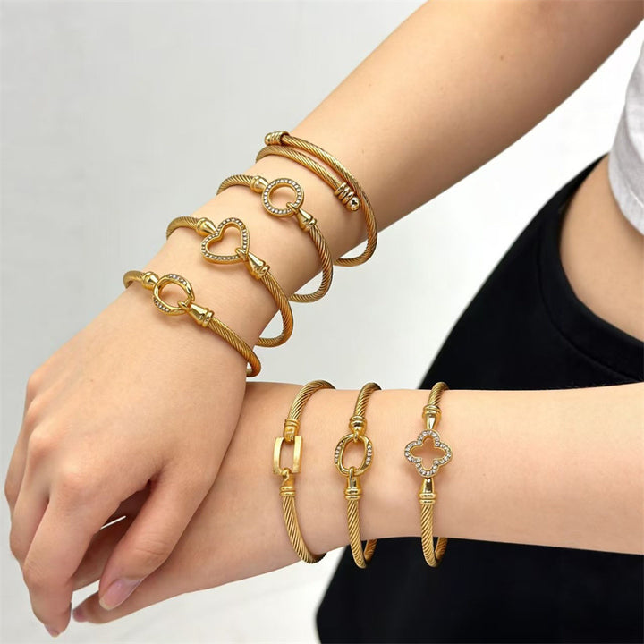 Twisted Cable Wire Bangle Bracelet, Great for Birthday, Christmas Gift &amp; Everyday Wear for Women