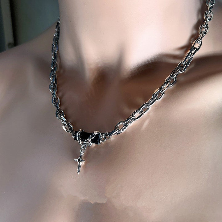 Black Gem Star Charm Jewelry Set, Necklace &amp; Bracelet for Daily Wear &amp; Gifting for Trend‑Lovers
