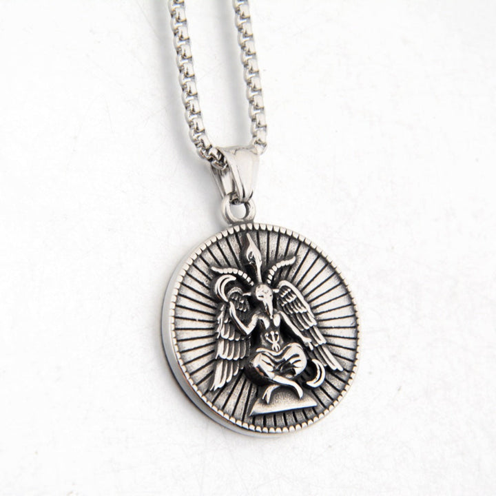 Vintage Medallion Pendant Necklace, Versatile Casual "Fallen Angel" Necklace for Couples