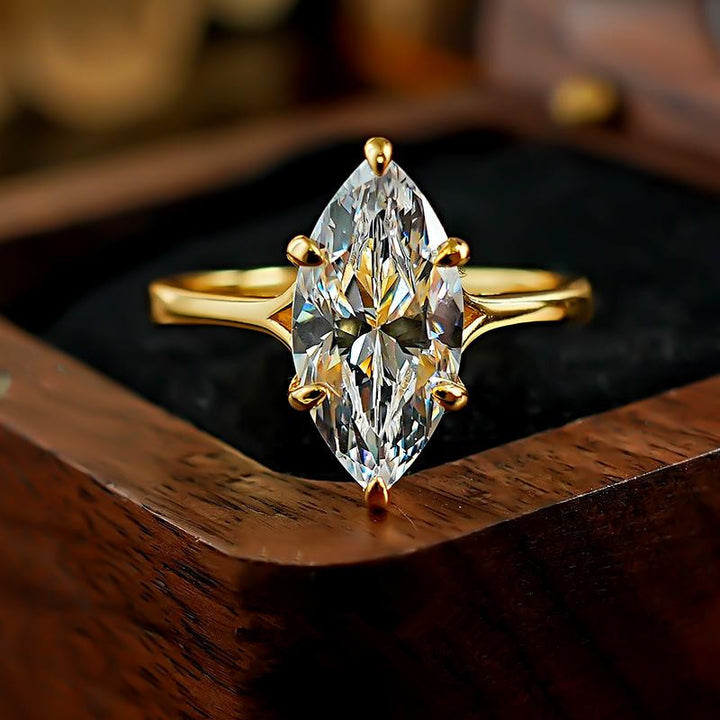 Marquise‑Cut Diamond Solitaire Ring, Elegant Gift Choice For Special Occasions