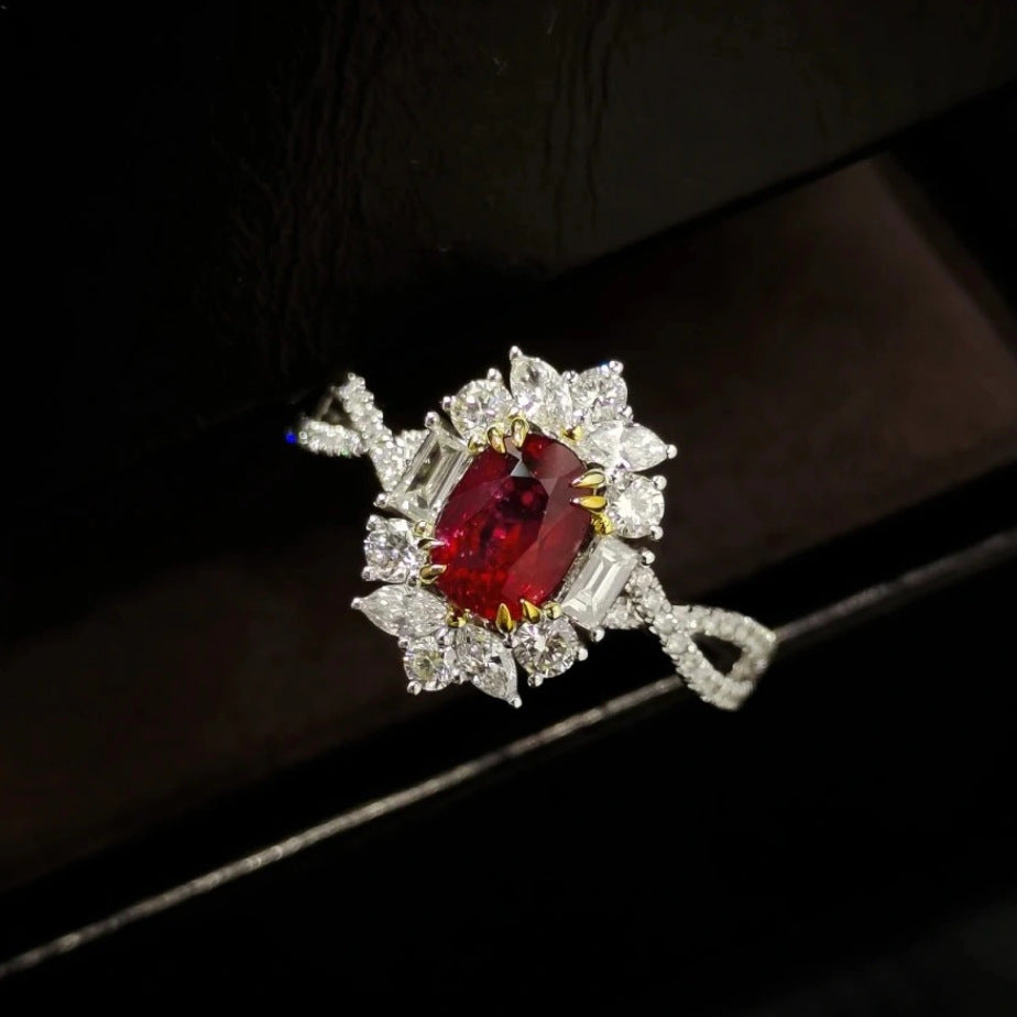 3‑Carat Halo Twist Shank Open Adjustable Ring Collection