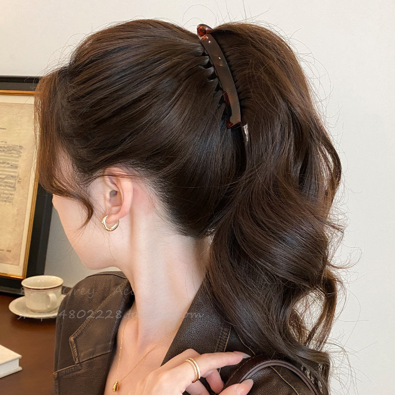 Minimalist Hair Barrettes Set, Large Wave Wire & Non-Slip Banana Claw Hair Clips