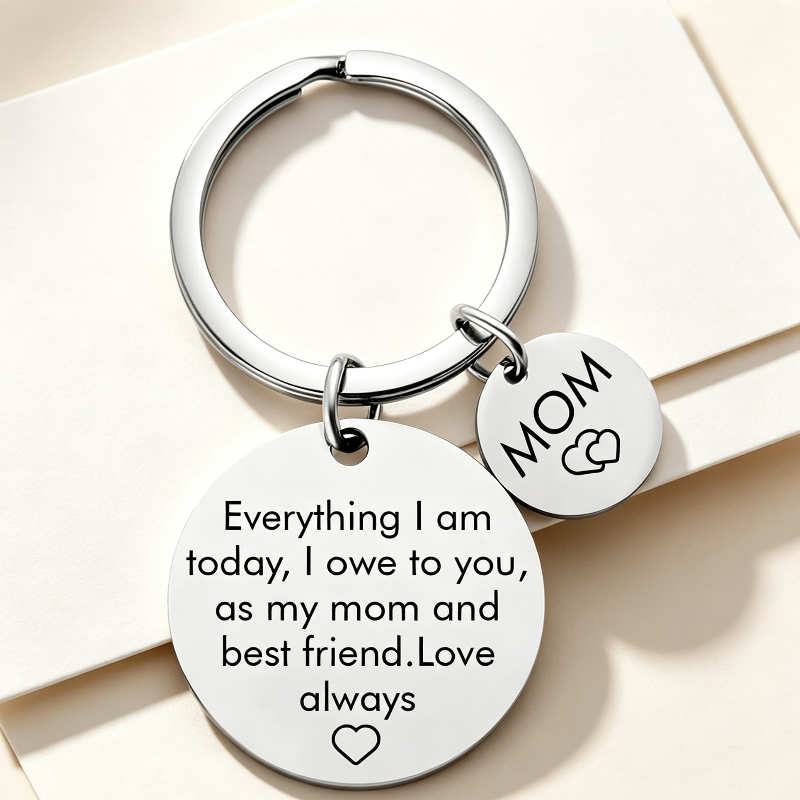 Family Themed Engraved Sentimental Keychain, Combination Keychain Collection