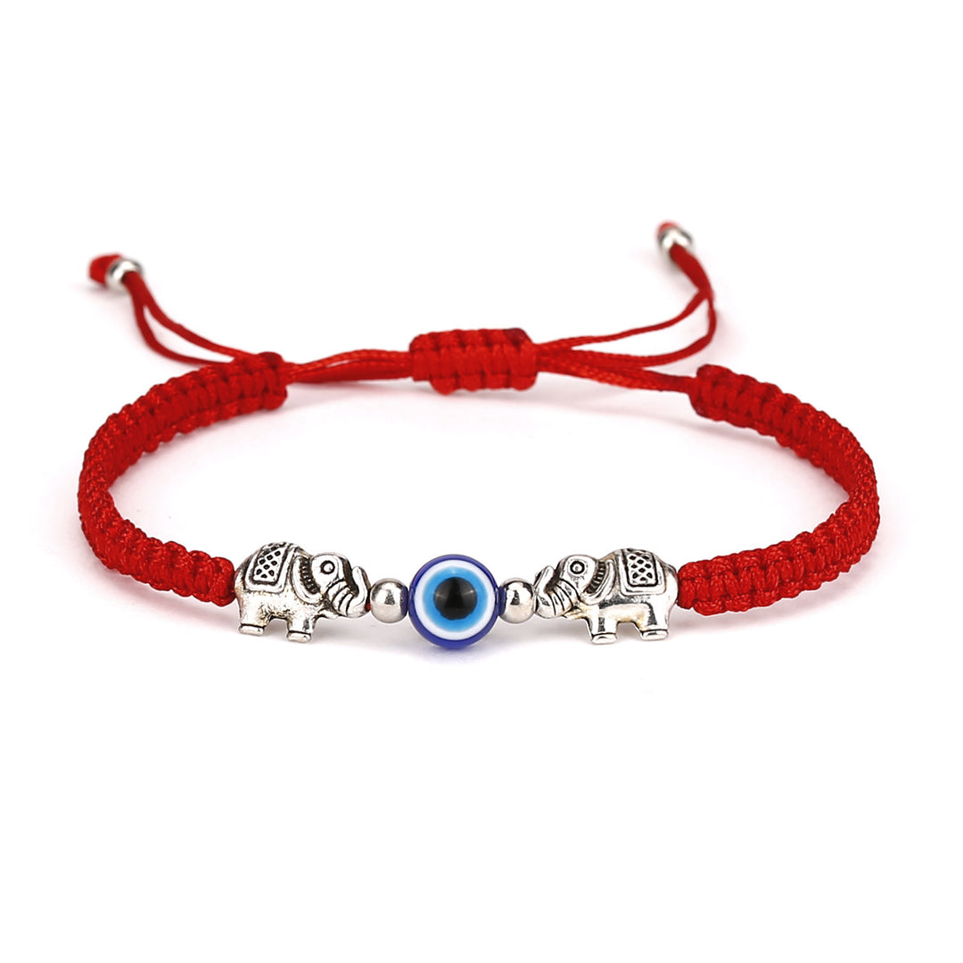 Evil Eye Braided Rope Bracelet, Animal Charm Adjustable Woven Bracelet for Daily Wear &amp; Gifting