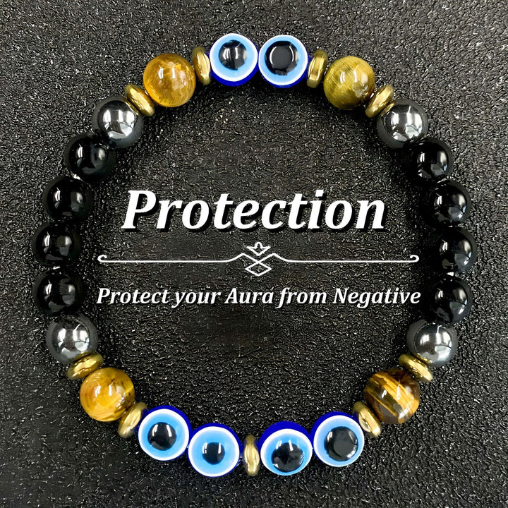 Healing Crystal Beaded Bracelet for Men Women, Perfect Daily Spiritual Gift