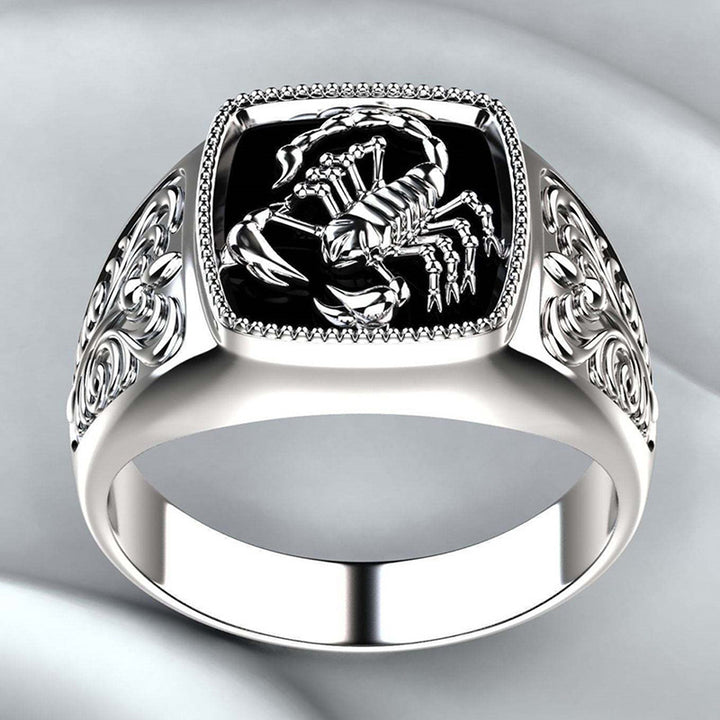 Carved Scorpion Signet Ring, Great for Birthday, Christmas Gift &amp; Daily Wear for Men