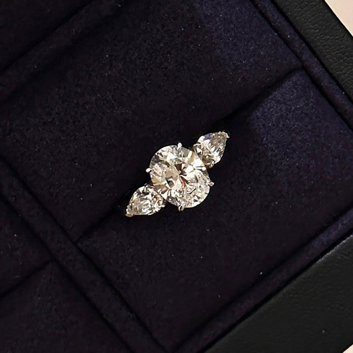 S925 Silver Adjustable Oval "Pigeon&