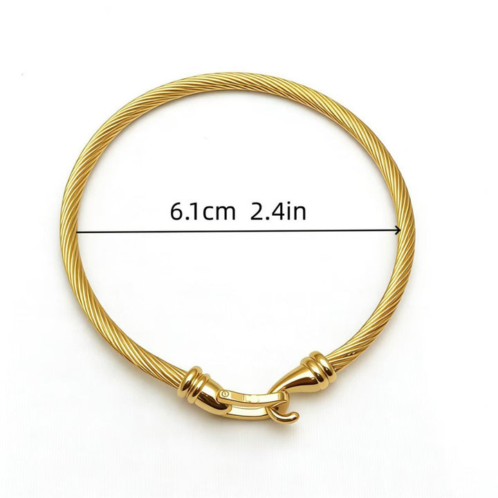 Twisted Cable Wire Bangle Bracelet, Great for Birthday, Christmas Gift &amp; Everyday Wear for Women