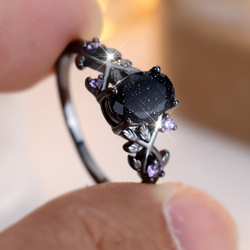 Vine Leaf Couple Ring Set, Gothic Forest Floral Matching His & Hers Promise Wedding Bands