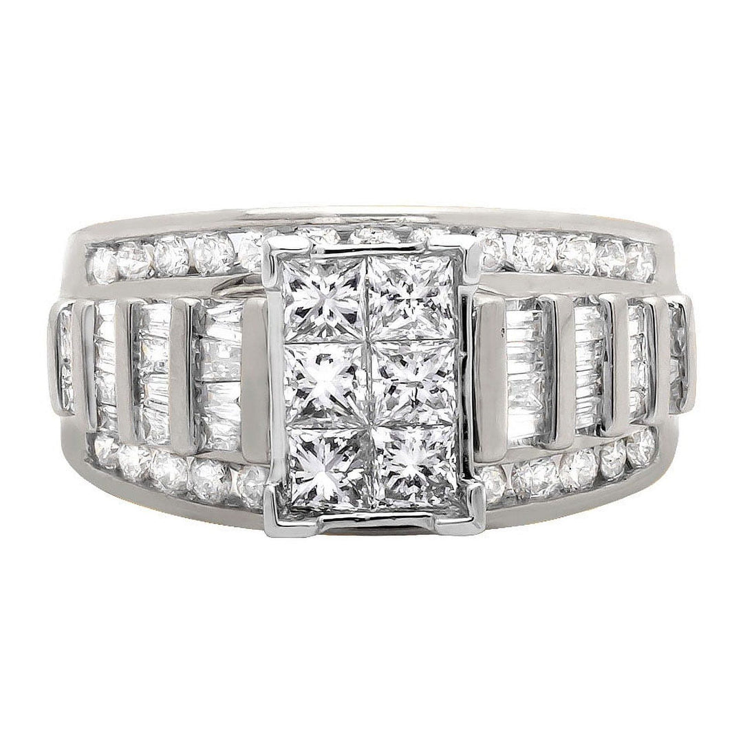 Art Deco Square Cluster Stacking Ring, Vintage Baguette Stone Statement Ring for Women