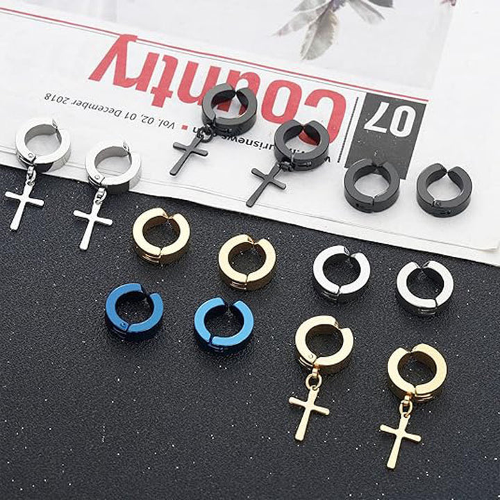 15 Pairs Mixed‑Style No‑Piercing Magnetic Ear Clips Set, Multi‑Color & Multi‑Design Pack For Men & Women