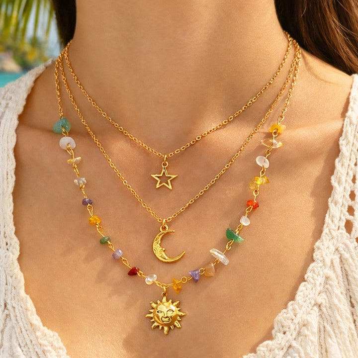 Boho Multi‑Layer Pendant Necklace For Women, Trendy, Distinctive Collarbone Chain