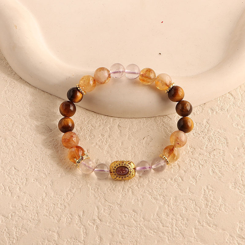 Natural Gemstone Beaded Stretch Bracelet Collection, Multi‑Variety Gems Stackable Charm Bracelets