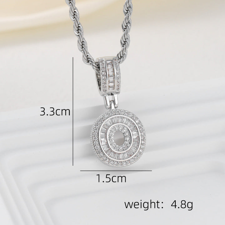 Silver Iced Out Personalized Name Letter Twisted Rope Chain Hip Hop Unisex Jewelry