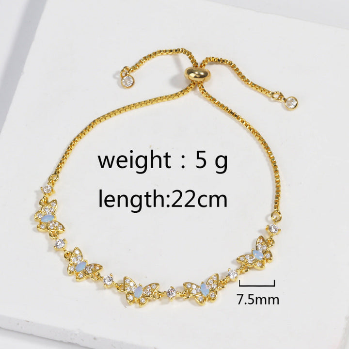 2 Tone Gold Silver Dainty Multi Butterfly Stackable Women Minimalist Coquette Wrist Jewelry