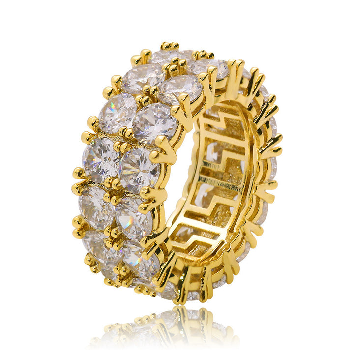 Full Eternity Band Ring, Trendy Hip-Hop Style Ring for Men and Women