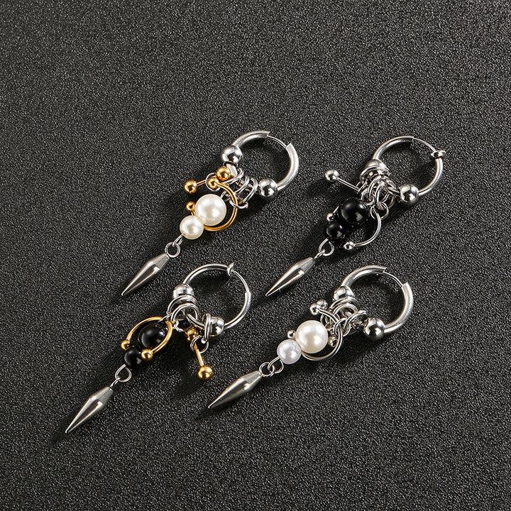 Single‑Sold Spike Pearl Tassel Drop Earrings Earring, Great for Gifting &amp; Daily Wear
