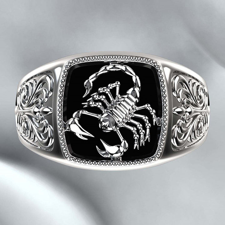 Carved Scorpion Signet Ring, Great for Birthday, Christmas Gift &amp; Daily Wear for Men