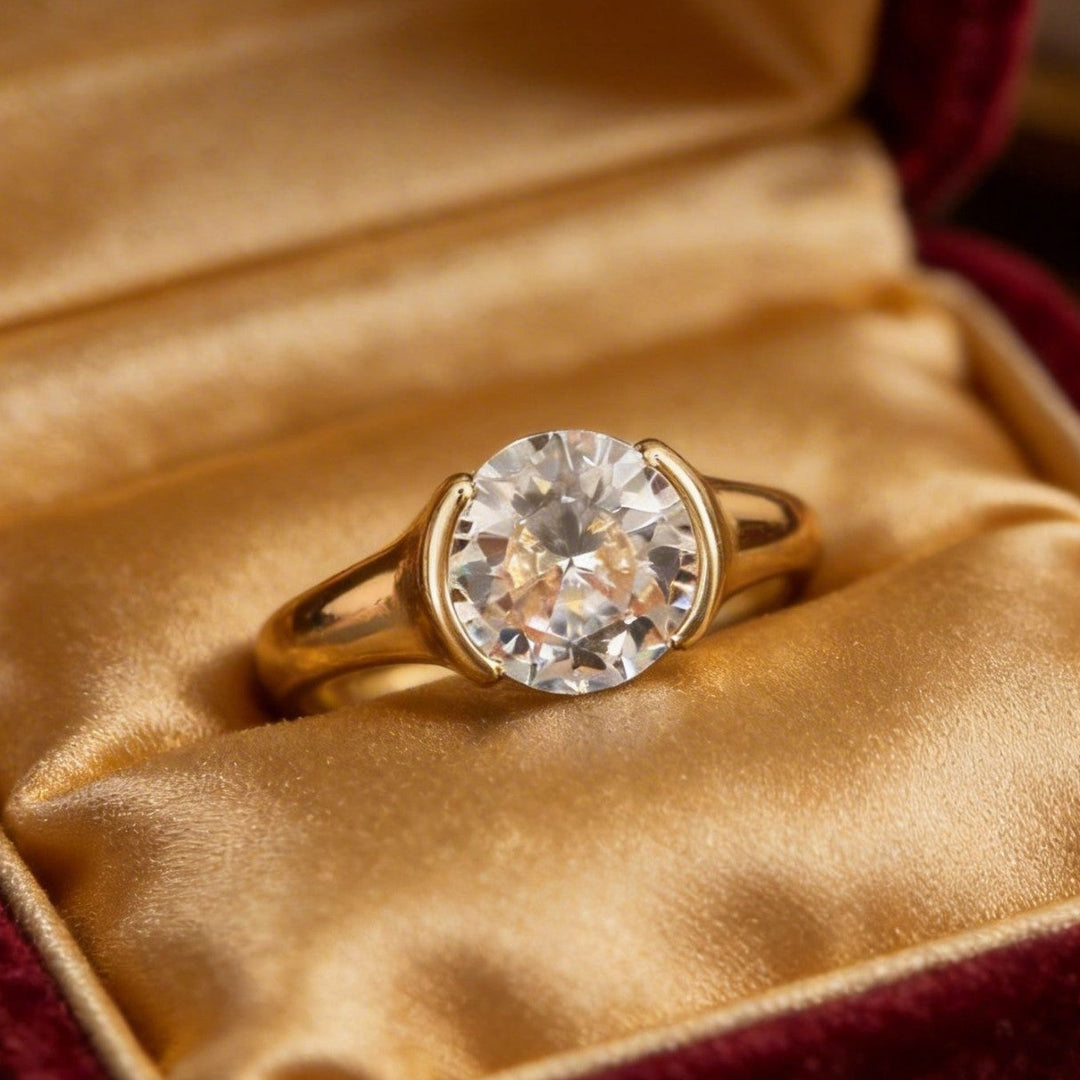 Minimalist Solitaire Ring Collection, Classic Oval &amp; Round Cut Sparkling Rings for Women &amp; Men