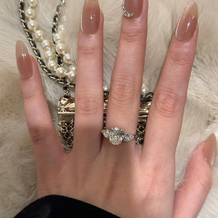 S925 Silver Adjustable Oval "Pigeon&